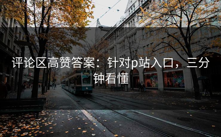 评论区高赞答案：针对p站入口，三分钟看懂